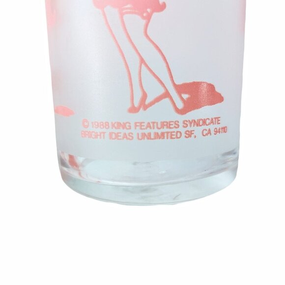 Betty Boop Pink Drinking Frosted Glasses Set Of 4 10 Oz Slim 1988 Vintage - Picture 2 of 8